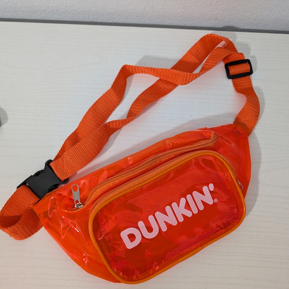 Dunkin Donuts Orange Translucent Fanny Pack